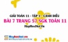 Giải bài 7 trang 57 Toán 11 tập 1 SGK Cánh Diều